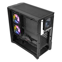 Корпус SAMA V42, Midi Tower, ATX/mATX/Mini-ITX, без БП, стекло, чёрный (V42-BKAMA4X1-GL) — фото 3