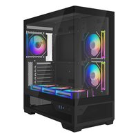 Корпус SAMA V43, Midi Tower, ATX/mATX/Mini-ITX, без БП, стекло, чёрный (V43-BKADA6X1-GL) — фото 1