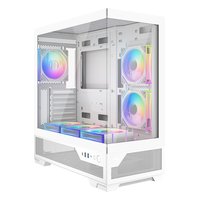 Корпус SAMA V43, Midi Tower, ATX/mATX/Mini-ITX, без БП, стекло, белый (V43-WHADA6X1-GL) — фото 1