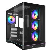Корпус SAMA V62S, Midi Tower, ATX/mATX/Mini-ITX, без БП, стекло, чёрный (V62S-BKADA4X1-GL) — фото 1