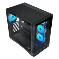 Корпус SAMA V62S, Midi Tower, ATX/mATX/Mini-ITX, без БП, стекло, чёрный (V62S-BKADA4X1-GL) — фото 2