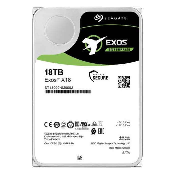 HDD 14TB SATA III (6 Гбит/с) 7200 об/мин 3,5" 256MB buffer, Seagate Exos X18 (ST14000NM000J)