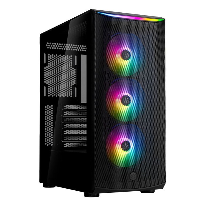 Корпус SilverStone FARA 512Z, Midi Tower, ATX/mATX/Mini-ITX, без БП, стекло, чёрный (G41FA512ZBG0020)