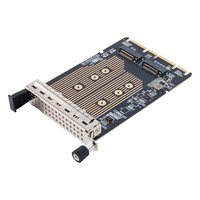 Плата расширения M.2 Sunrich A-650, 2 внутр. (2× M.2 M-key), 2× M.2 2230/2242/2260/2280 NVMe (PCIe 4.0 x4 на каждый), NVMe, PCIe 4.0 x16