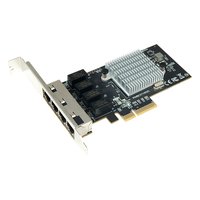 Сетевая карта Sunrich N-1060, 4× RJ45 1 GbE, Broadcom BCM5719, PCIe 2.1 x4, LP (FH-планка в комплекте) (N-1060)