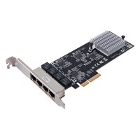 Сетевая карта Sunrich N-810, 4× RJ45 2.5 GbE, Intel I225-V, PCIe 2.0 x4, LP (FH-планка в комплекте) — фото 1