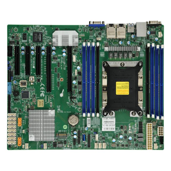 Материнская плата Supermicro X11SPi-TF, ATX, 1xLGA3647, Intel C622, 8xDDR4 (до 2048GB), 1xM.2, 10xSATA3, 2xPCIe 3.0 x16, VGA, 2x10GbE, IPMI (MBD-X11SPI-TF-B)