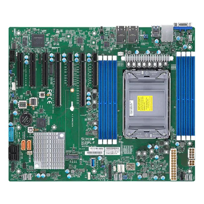Материнская плата Supermicro X12SPL-F, ATX, 1xLGA4189, Intel C621A, 8xDDR4-3200MHz (до 2048GB), 1xM.2, 10xSATA3, 2xPCIe 4.0 x16, VGA, 2x1GbE, IPMI (MBD-X12SPL-F-B)