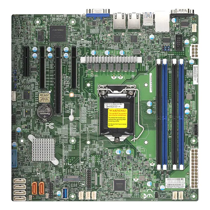Материнская плата Supermicro X12STL-F, mATX, 1xLGA1200, Intel C252, 4xDDR4-3200MHz (до 128GB), 1xM.2, 6xSATA3, 1xPCIe 4.0 x8, VGA, 2x1GbE, IPMI (MBD-X12STL-F-B_bundle)