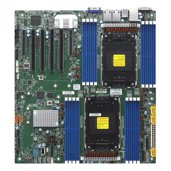 Материнская плата Supermicro X13DEI-T, E-ATX, 2xLGA4677, Intel C741, 16xDDR5-5600MHz (до 4096GB), 2xM.2, 10xSATA3, 4xPCIe 5.0 x16, VGA, 2x10GbE, IPMI (MBD-X13DEI-T-B)
