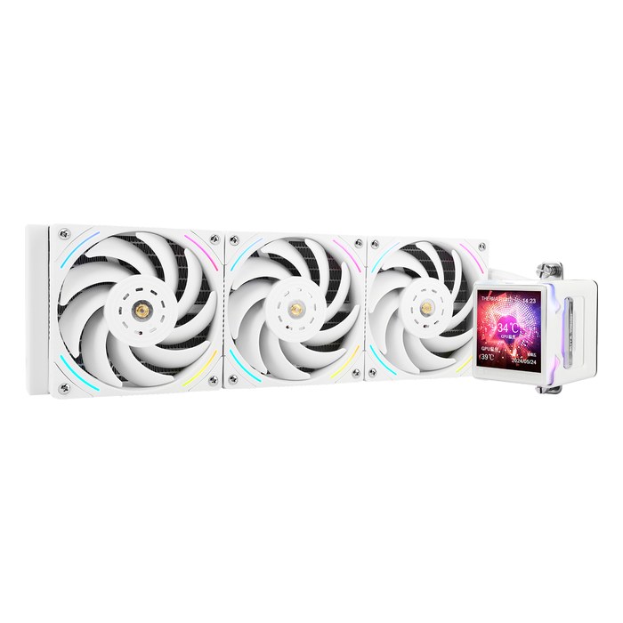 Система жидкостного охлаждения Thermalright Elite Vision 360 WHITE ARGB, радиатор 360 мм, LGA1851/1700/1200/115x/2066/2011, AM5/AM4 (E-VISION-WH-360-ARGB)