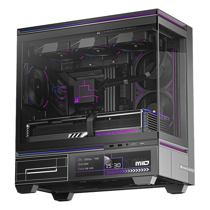 Корпус Thermalright TL-M10 VISION, Mini Tower, mATX/Mini-ITX, без БП, стекло, чёрный
