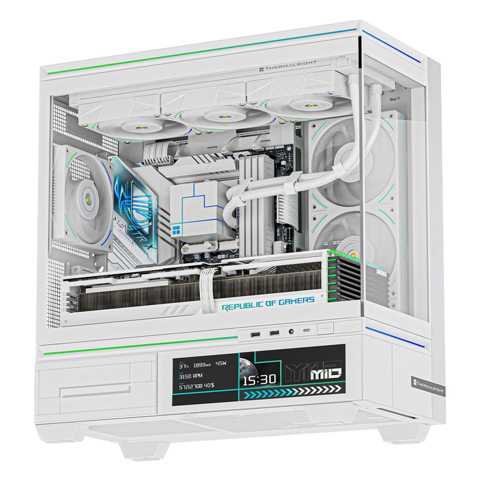 Корпус Thermalright TL-M10W VISION, Mini Tower, mATX/Mini-ITX, без БП, стекло, белый