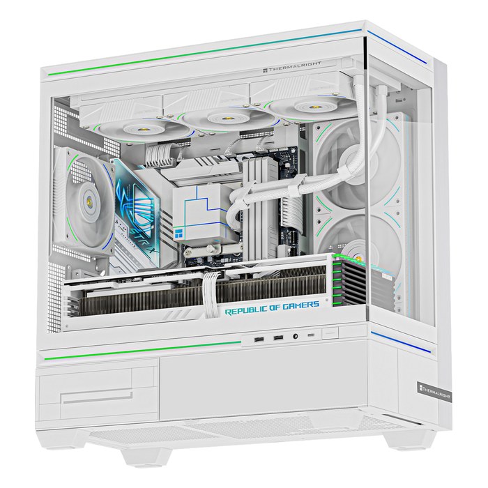 Корпус Thermalright TL-M10W, Mini Tower, mATX/Mini-ITX, без БП, стекло, белый