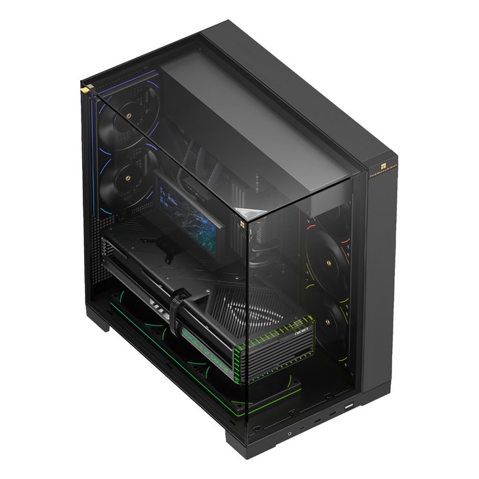 Корпус Thermalright TR-A70 + вентиляторы TL-UB36R + TL-UB24, Midi Tower, ATX/mATX/Mini-ITX, без БП, стекло, чёрный (TRA70FUBB)