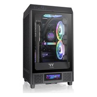 Корпус Thermaltake The Tower 200, Mini-ITX, Mini-ITX, без БП, стекло, чёрный (CA-1X9-00S1WN-00) — фото 1