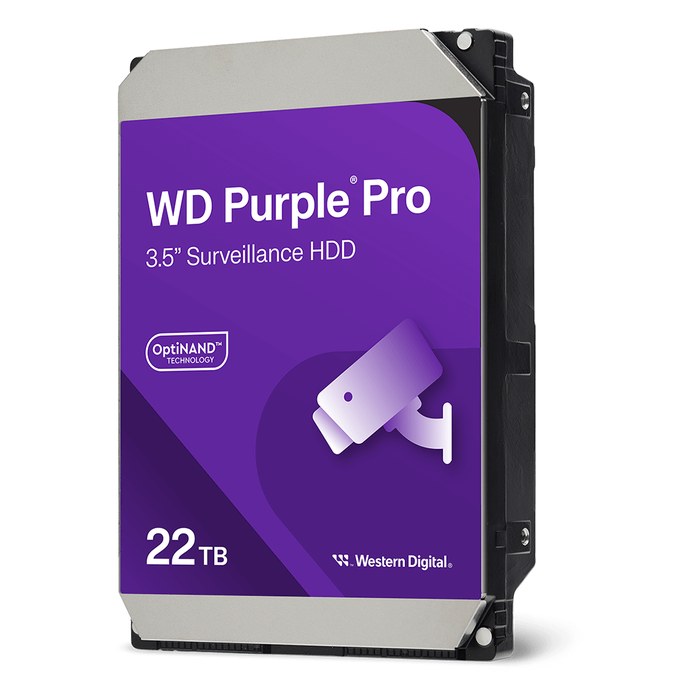 HDD 22TB SATA III (6 Гбит/с) 7200 об/мин 3,5" 512MB buffer, WD Purple Pro (WD221PURP)