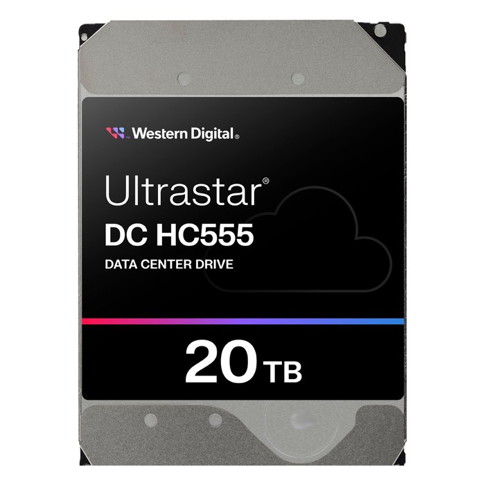HDD 20TB SATA III (6 Гбит/с) 7200 об/мин 3,5" 512MB buffer, WD Ultrastar DC HC555 (WUH722020CLE6L4)